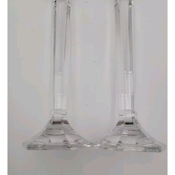 Mikasa Lead Crystal Glass Cambridge 12 Inch Candlesticks Holders EUC Vintage - Picture 8 of 11